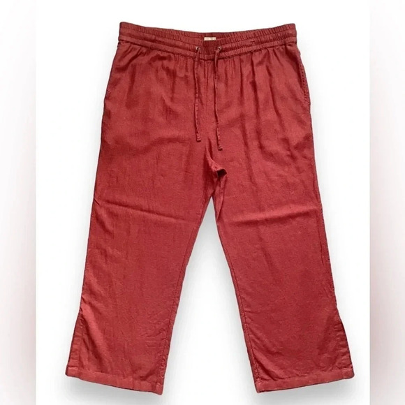 Denim & Co. Naturals Linen Blend Ankle Pants - Picture 1 of 4